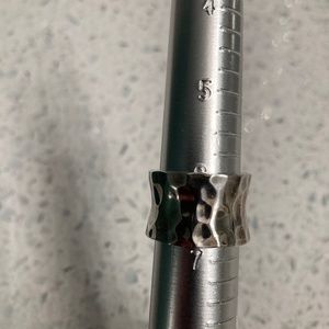 Sterling silver hammered finish wide ring size 6 stamped 925 Mexico